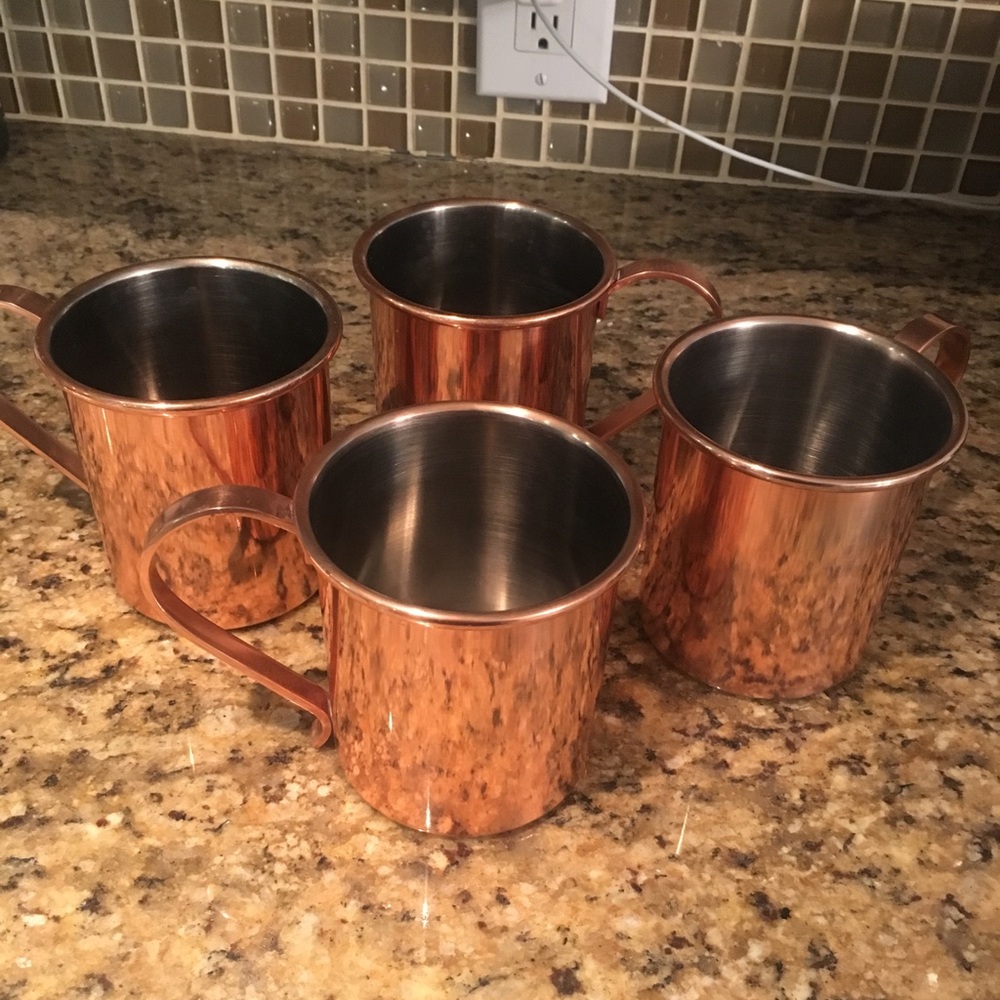 Set of 4 Copper Moscow Mule Mugs